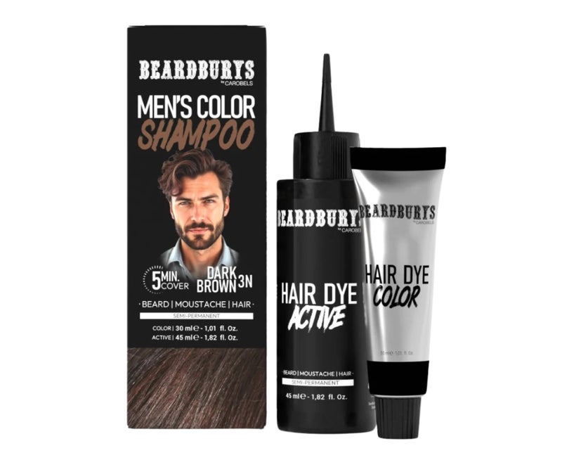 Beardburys Color Shampoo Dark Brown 3N